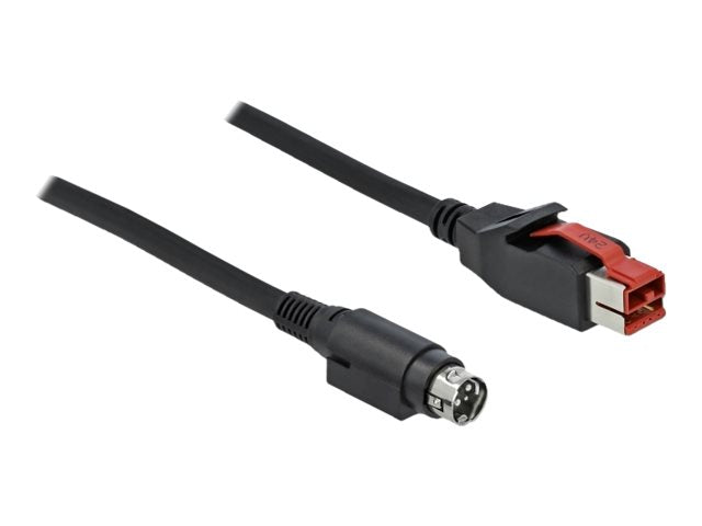 DELOCK PoweredUSB Kabel Stecker 24V zumini-DIN 3 Pin Stecker 2m - Vorderansicht