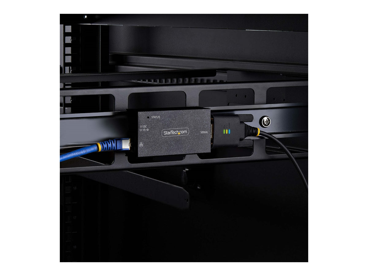 STARTECH.COM 1-Port Seriell auf Ethernet Adapter Serial TCP IP Server Wand/DIN Montage RS232 Ethernet Adapter/Konverter