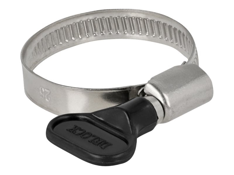 DELOCK Schlauchschelle mit Flügelmutter 25-40mm schwarz - Vorderansicht