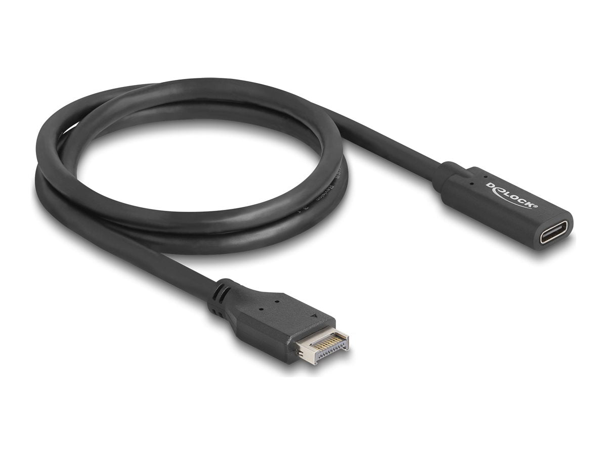 DELOCK USB 10 Gbps Kabel Typ-E Key A 20 Pin Stecker zu USB Type-C Buchse 70cm - Vorderansicht
