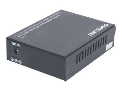 INTELLINET Fast Ethernet WDM bidirektionaler Singlemode Medienkonverter 10/100Base-TX auf 100Base-FX (SC) Single Mode RX1550 TX1310
