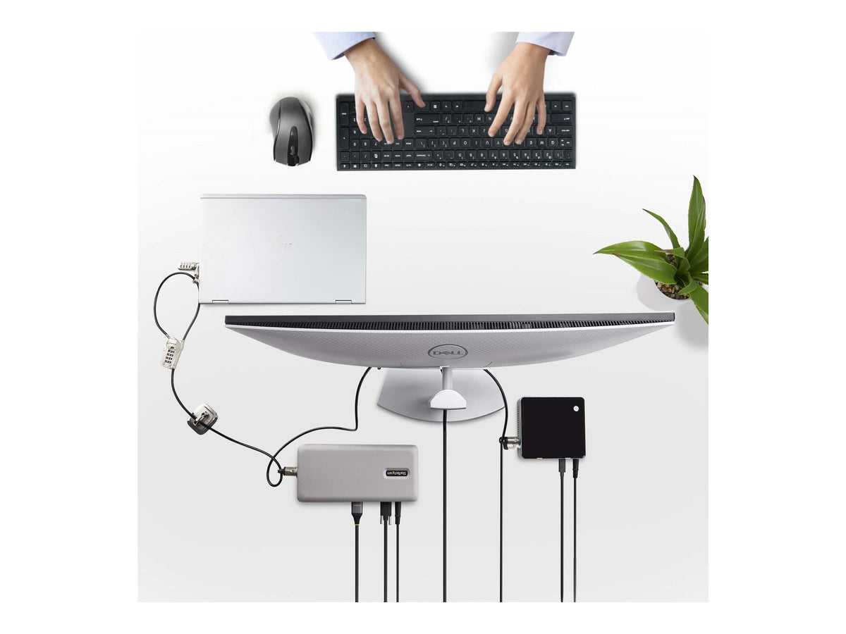 STARTECH.COM Laptop Diebstahlschutz Komplett fur Desktops/Notebooks und Peripherie Laptopschloss K-Slot fur 3 Geräte