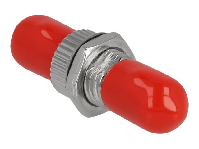 DELOCK LWL Kupplung ST Simplex Buchse zu ST Simplex Buchse Metall - Vorderansicht
