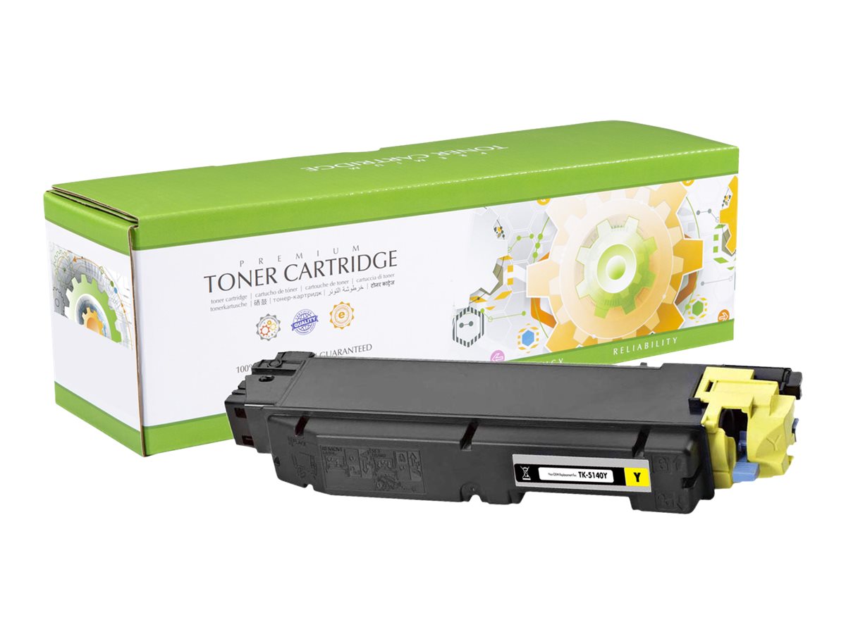STATIC Toner cartridge compatible with Kyocera TK-5140Y Vorderansicht