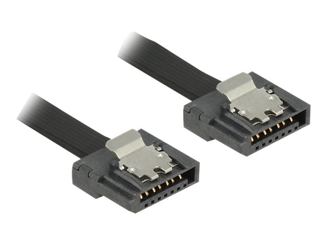 DELOCK SATA 6 Gb/s Kabel 70cm schwarz FLEXI - Vorderansicht