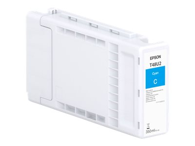 EPSON 4LB UltraChrome Pro 6 Cyan T48U2 350ml Tintenpatrone Vorderansicht