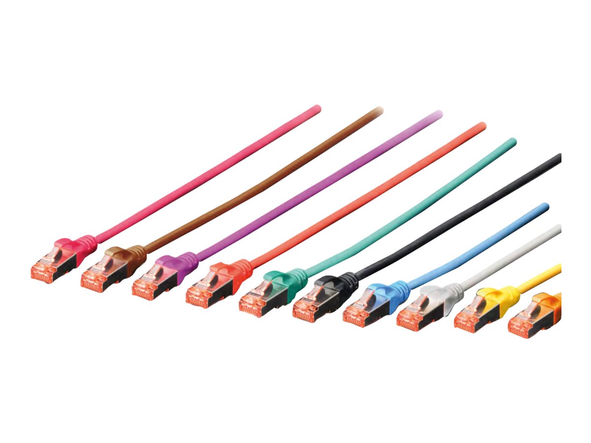 DIGITUS CAT 6 S-FTP Patchkabel Cu LSZH AWG 27/7 10 m Schwarz - Vorderansicht