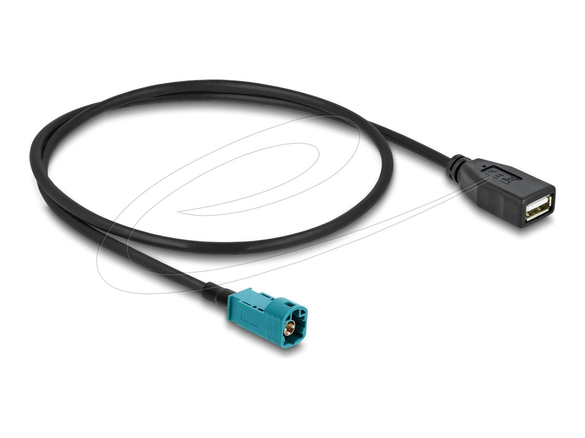 DELOCK Kabel HSD Z Stecker zu USB 2.0 Typ-A Buchse 0,5m - Vorderansicht