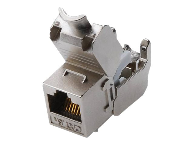 DIGITUS Keystone Modul Cat6A RJ45 500 MHz geschirmt - Vorderansicht