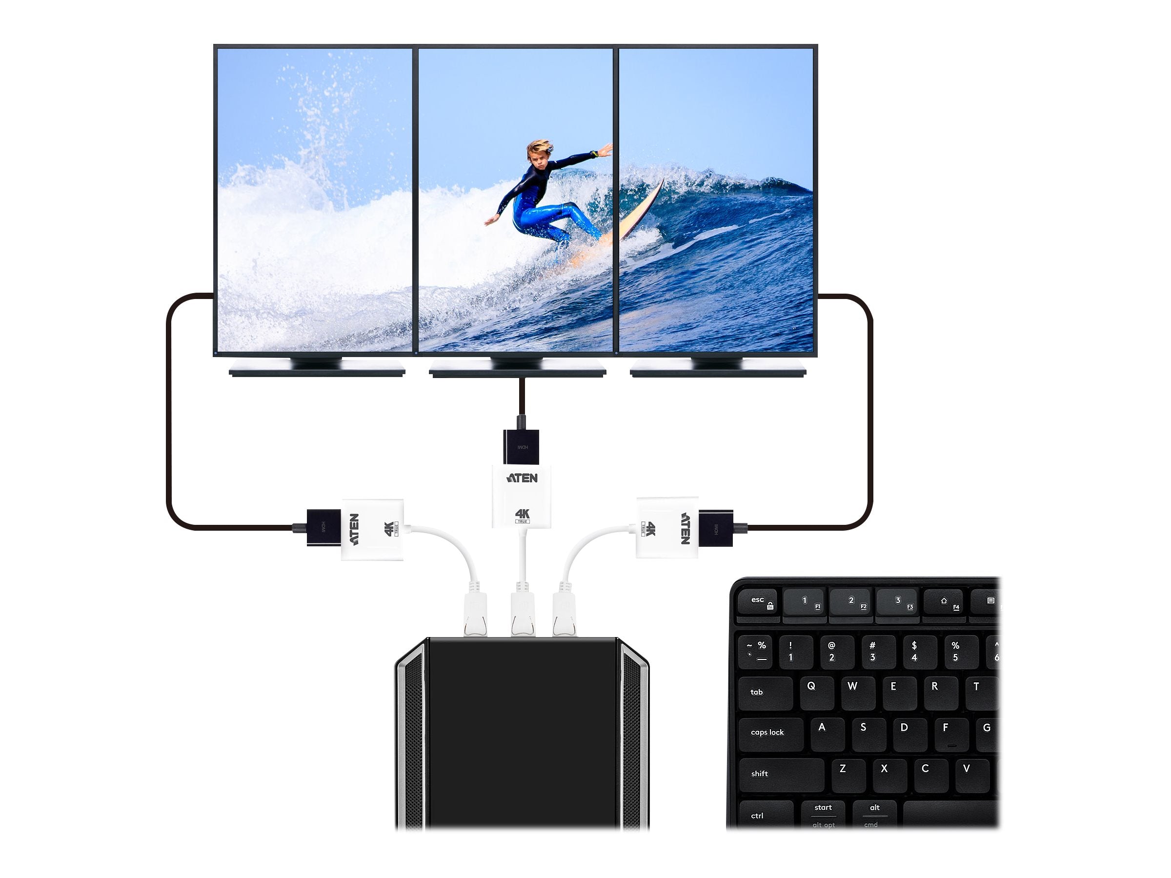 ATEN VC986B DisplayPort to True 4K HDMI Adapter Detailansicht