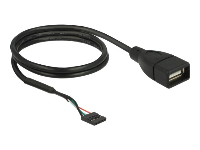 DELOCK Kabel USB 2.0 Pfostenbuchse zu 1 x USB 2.0 Typ-A Buchse 60cm - Vorderansicht