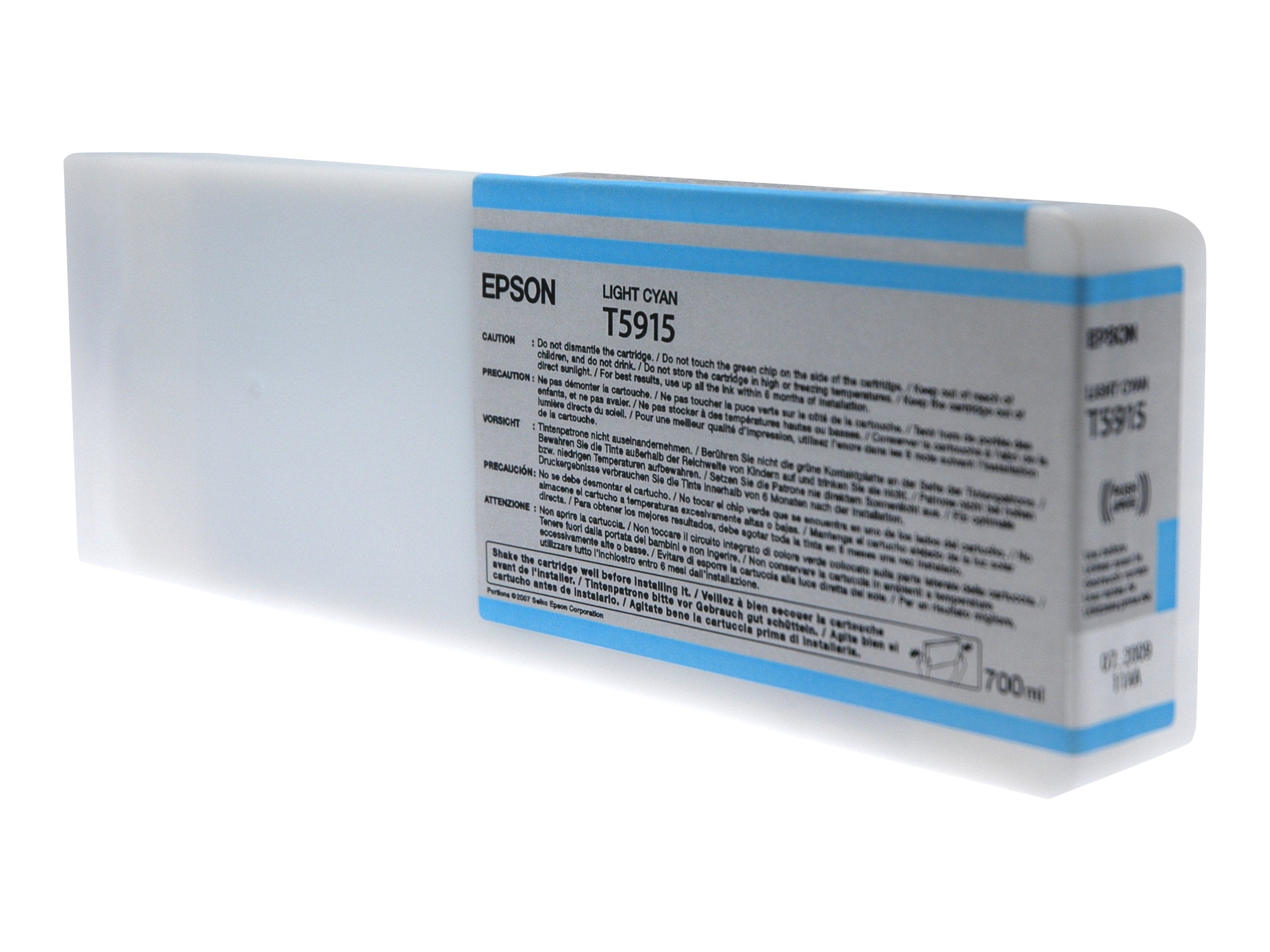 EPSON T5915 Tinte hell cyan Vorderansicht