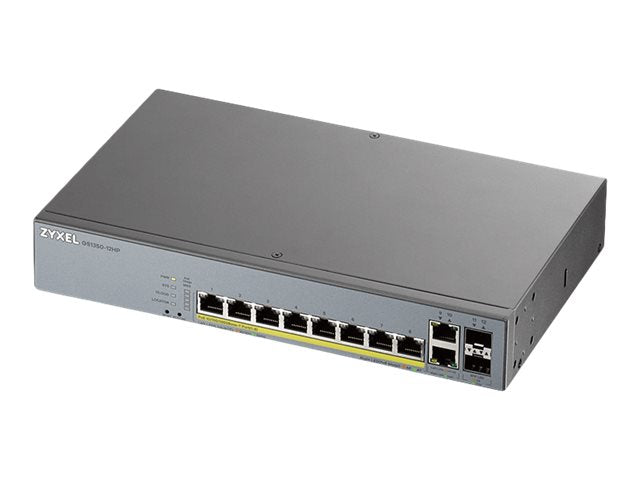 ZYXEL GS1350-12HP 12 Port managed CCTV PoE Switch - Anschlussansicht