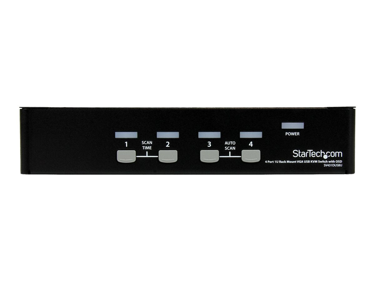 4 Port VGA / USB KVM Switch - 4-fach VGA KVM Umschalter mit OSD zur Rack-Montage