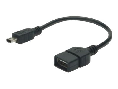 ASSMANN USB 2.0 Adapterkabel OTG Typ mini B - A St/Bu 0,2m Vorderansicht