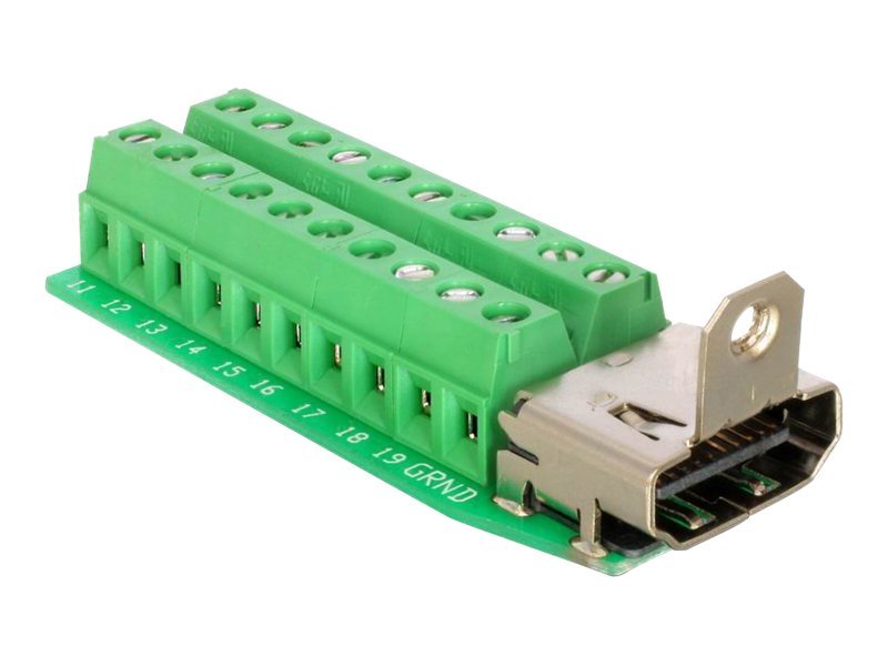 DELOCK Adapter Terminalblock > HDMI-Bu Vorderansicht