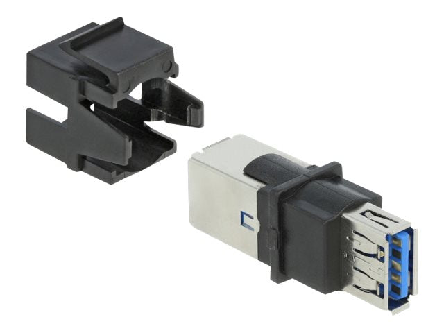 DELOCK Keystone Modul USB 3.0 A Buchse > USB 3.0 B Buchse schwarz - Verpackung