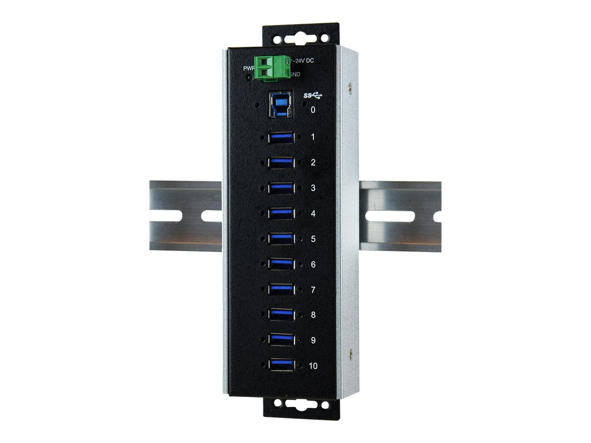 EXSYS EX-1110HMVS-WT 10 Port USB 3.2 Gen1 HUB Vorderansicht