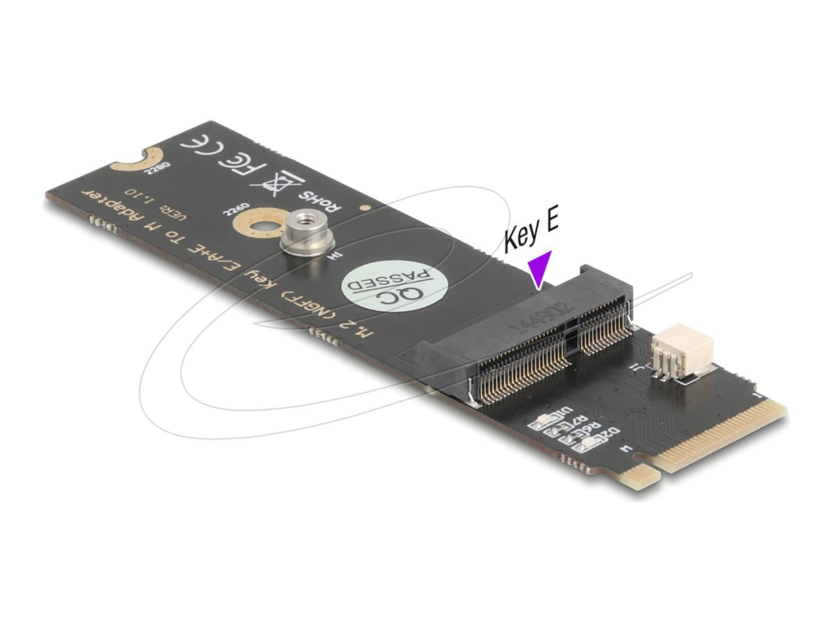 DELOCK Konverter M.2 Key M Stecker zu M.2 Key E Slot - Vorderansicht