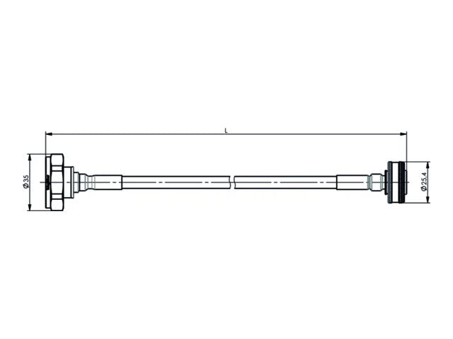 PUC TELEGÄRTNER 7-16 auf 4.3-10 Push Pull Type Jumper Kabel - Vorderansicht