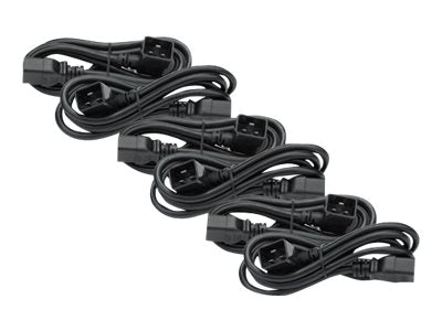 APC Power extension cable IEC 60320 C19 to IEC 60320 C20 16 A 1,2m 90 connector Black - Vorderansicht