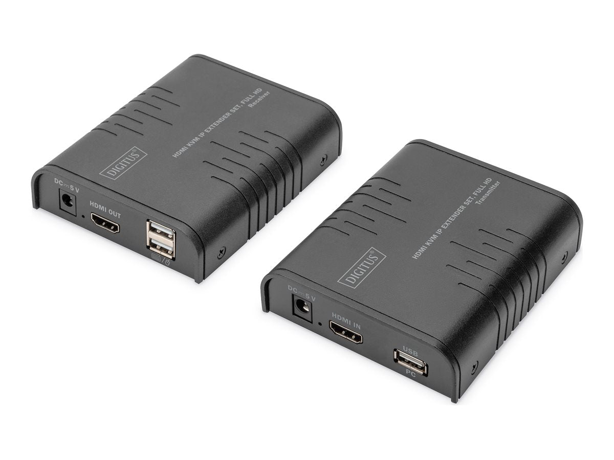 DIGITUS IP KVM Extender Set 120m one-to-many 1080p/60Hz Vorderansicht