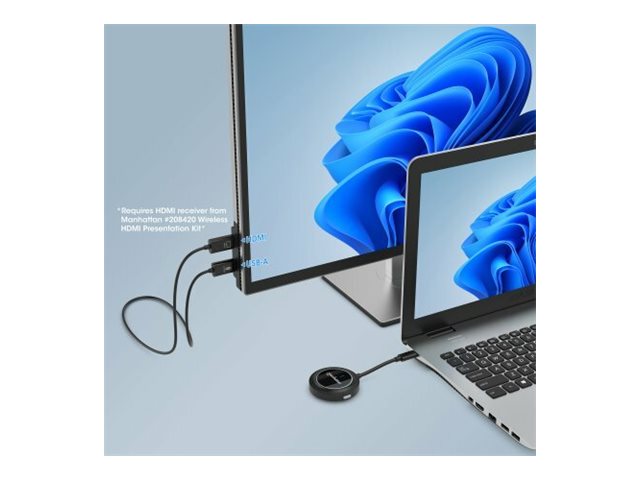 MANHATTAN 1080p Wireless HDMI-Displayadapter Vorderansicht