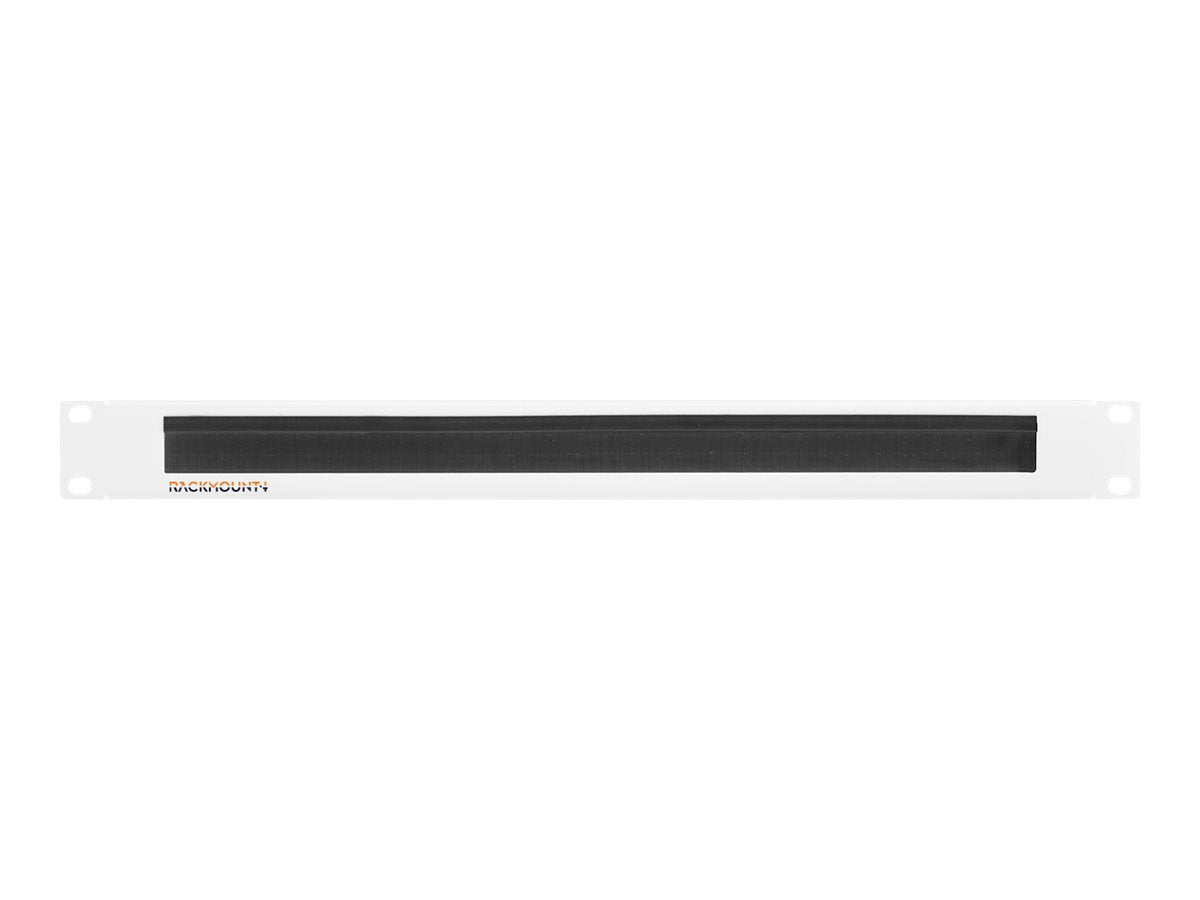 RACKMOUNT 1U Blind Plate with Brush - WHITE Vorderansicht