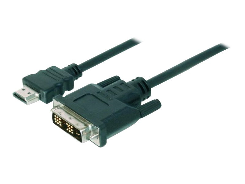 ASSMANN HDMI zu DVI-D Anschlusskabel 3m schwarz - Vorderansicht