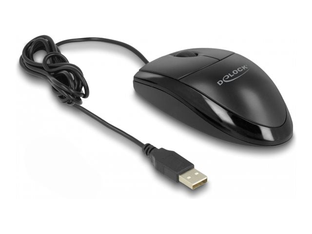 DELOCK Optische USB Desktop Maus - Lautlos Vorderansicht
