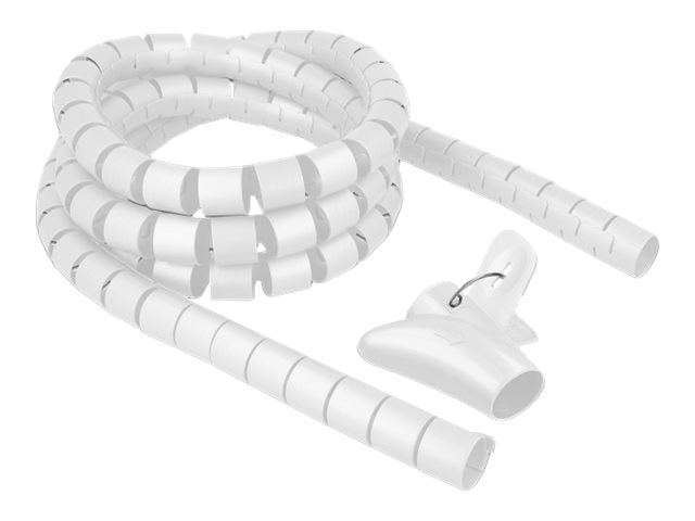 DELOCK Spiralschlauch mit Einziehwerkzeug 2,5m x 30mm weiss - Vorderansicht