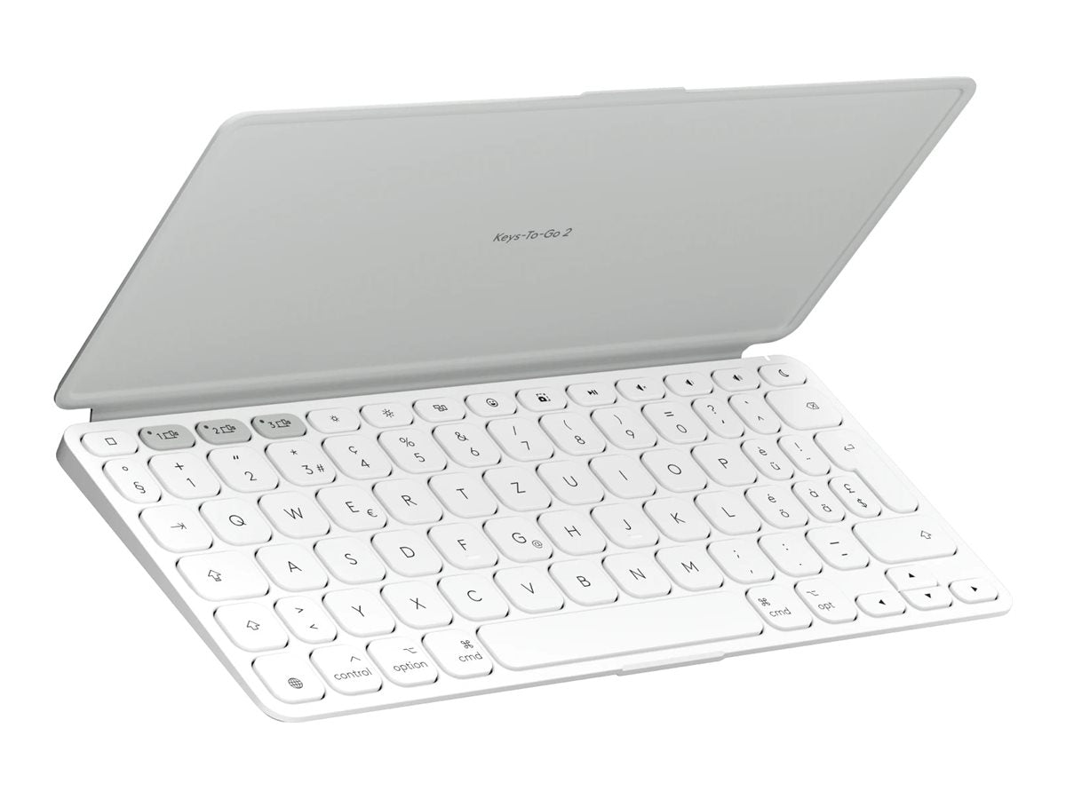 LOGITECH Keys-To-Go 2 Pale Grey Tastatur Vorderansicht