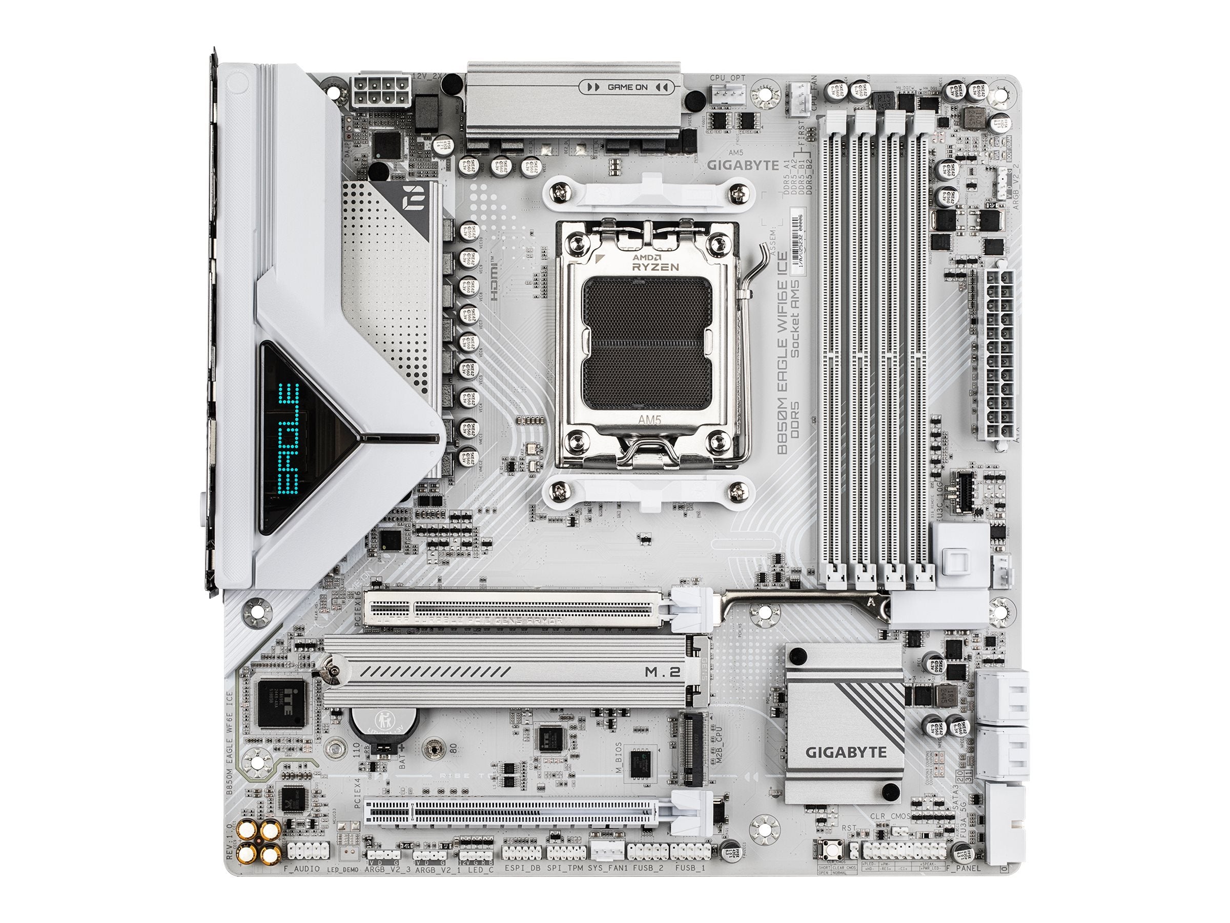 GIGABYTE B850M EAGLE WF6E ICE Motherboard Vorderansicht