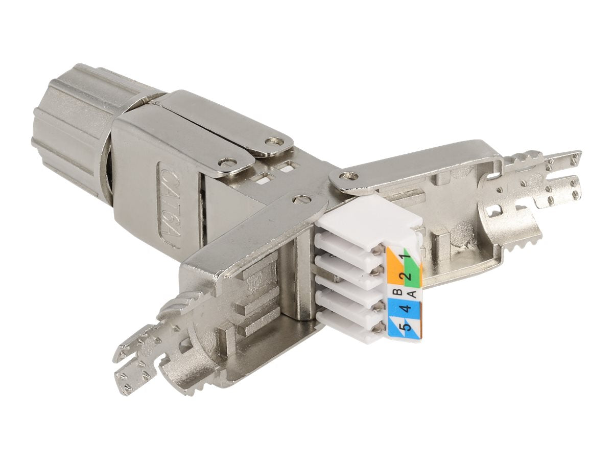 DELOCK Verbinder fur Netzwerkkabel Cat.6A STP werkzeugfrei