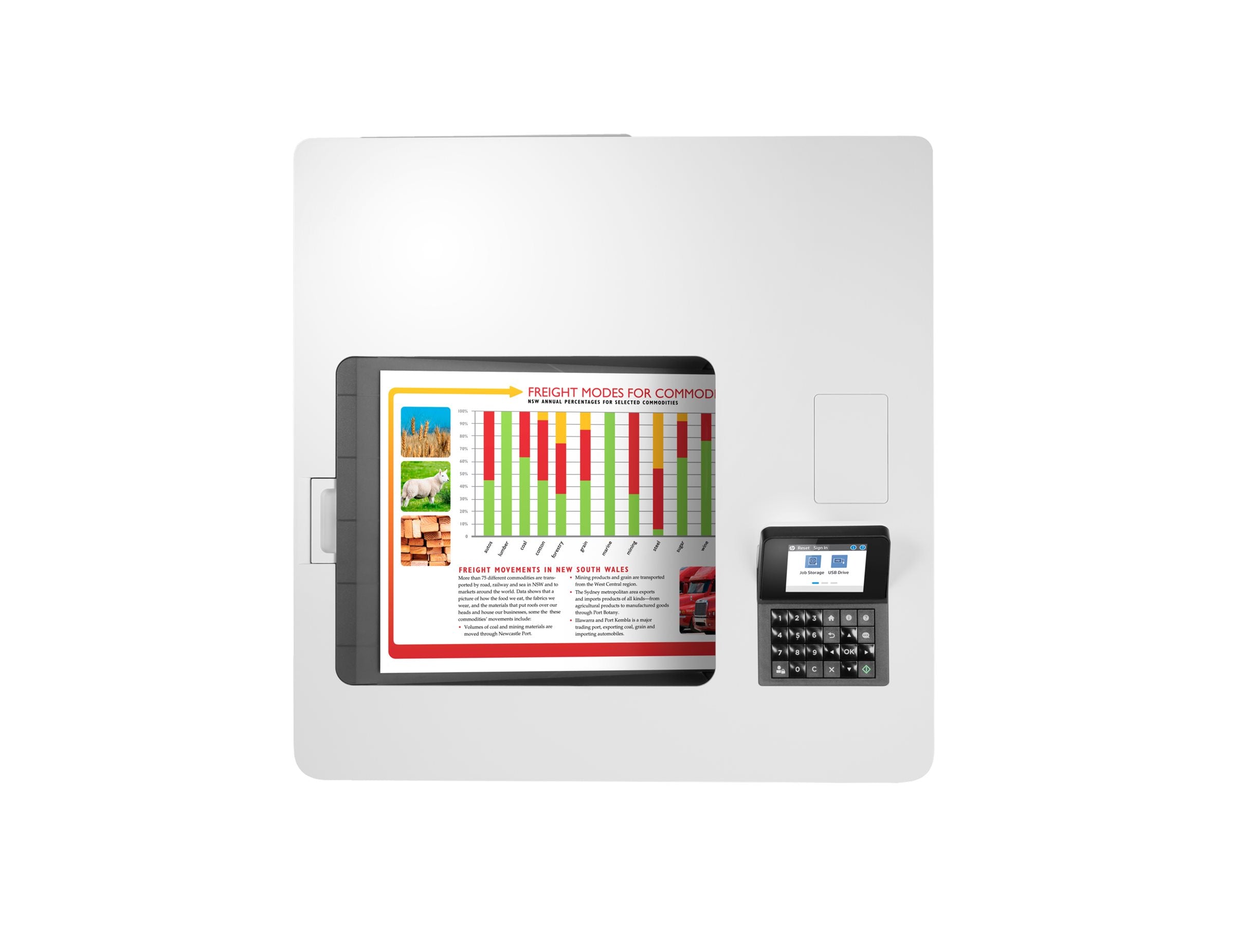 HP Color LaserJet Enterprise M554dn Vorderansicht