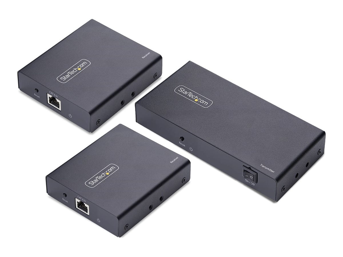 STARTECH.COM 2-Port HDMI Extender und Splitter uber CAT6 4K 60Hz bis 70m Länge 1x2 HDMI uber Netzwerkkabel-LAN Kabel Verteilerkit