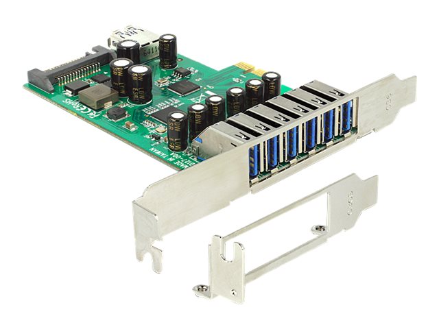 DELOCK PCIe USB 3.0 7 Port inkl. LP NEC - Vorderansicht