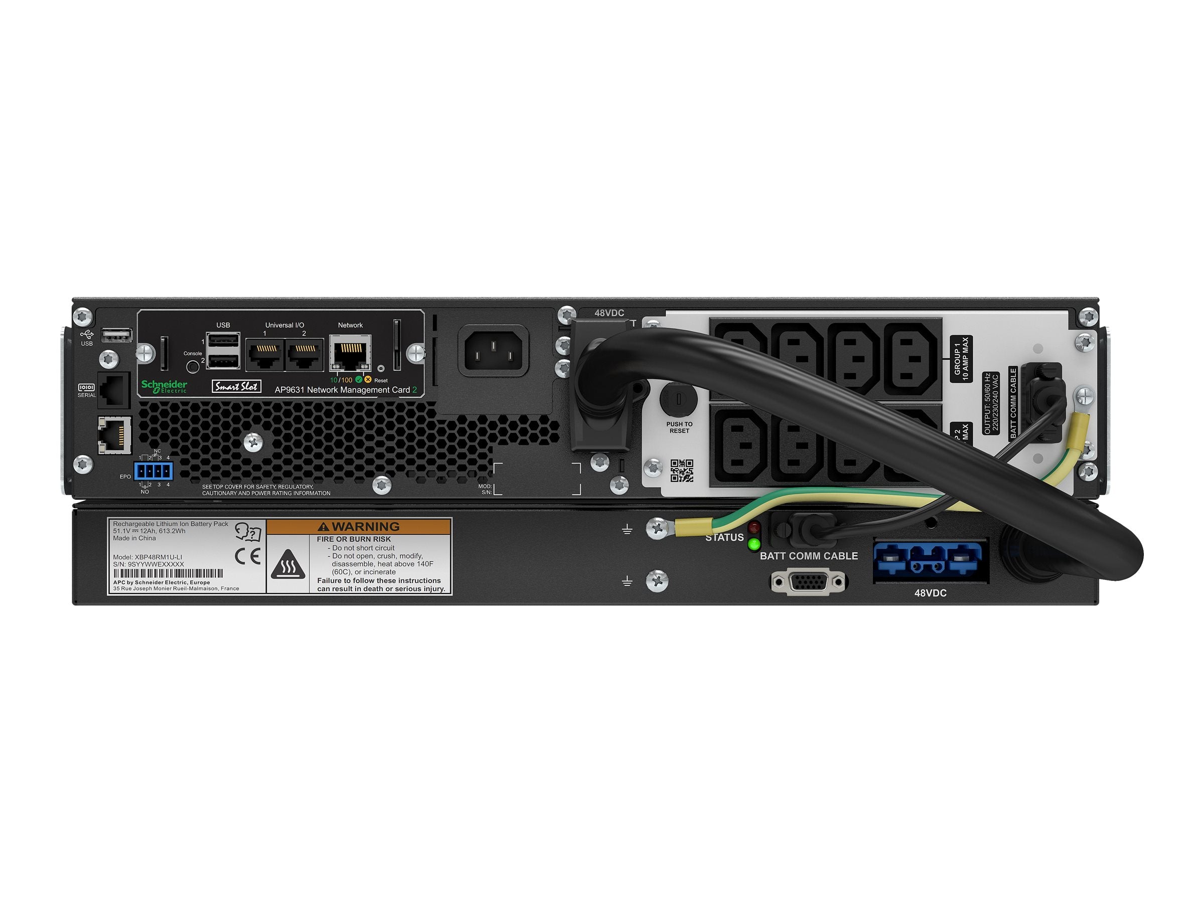 APC Smart-UPS On-Line Li-Ion 1500VA UPS Rack Vorderansicht
