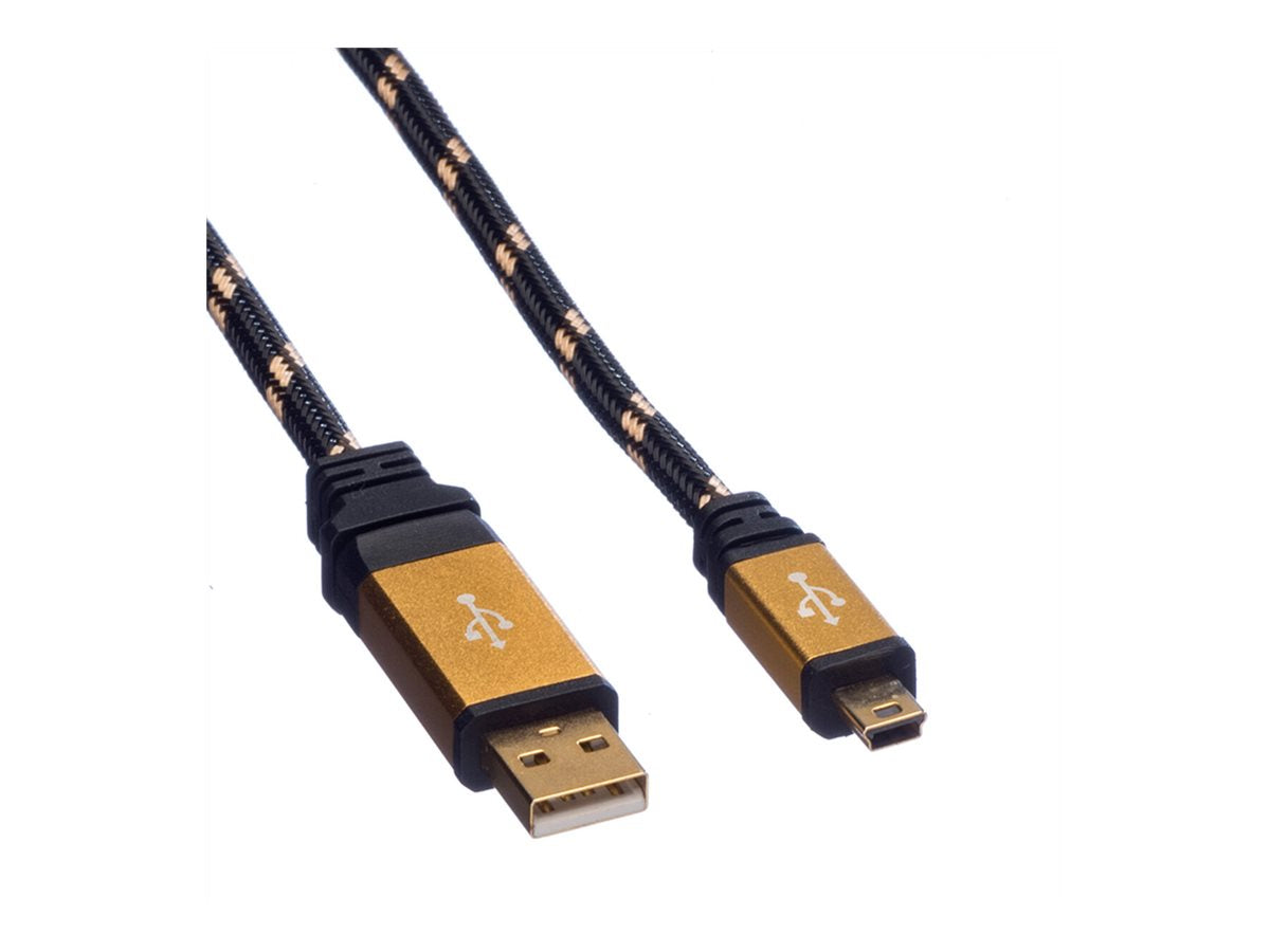 ROLINE GOLD USB2.0 Kb A-5pMini ST/ST 3m Vorderansicht