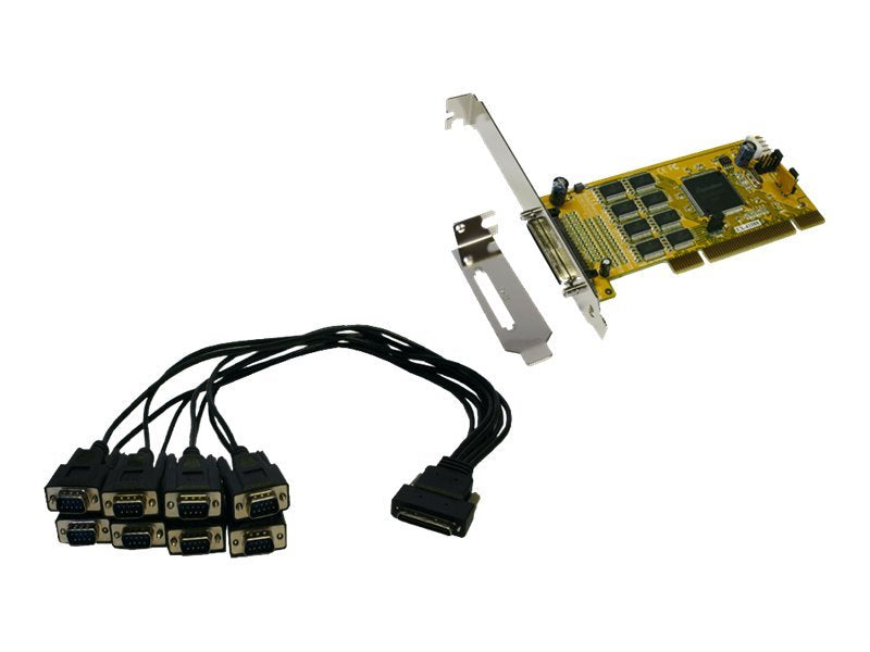 EXSYS EX-41388 8S Seriell RS232 PCI Karte Vorderansicht