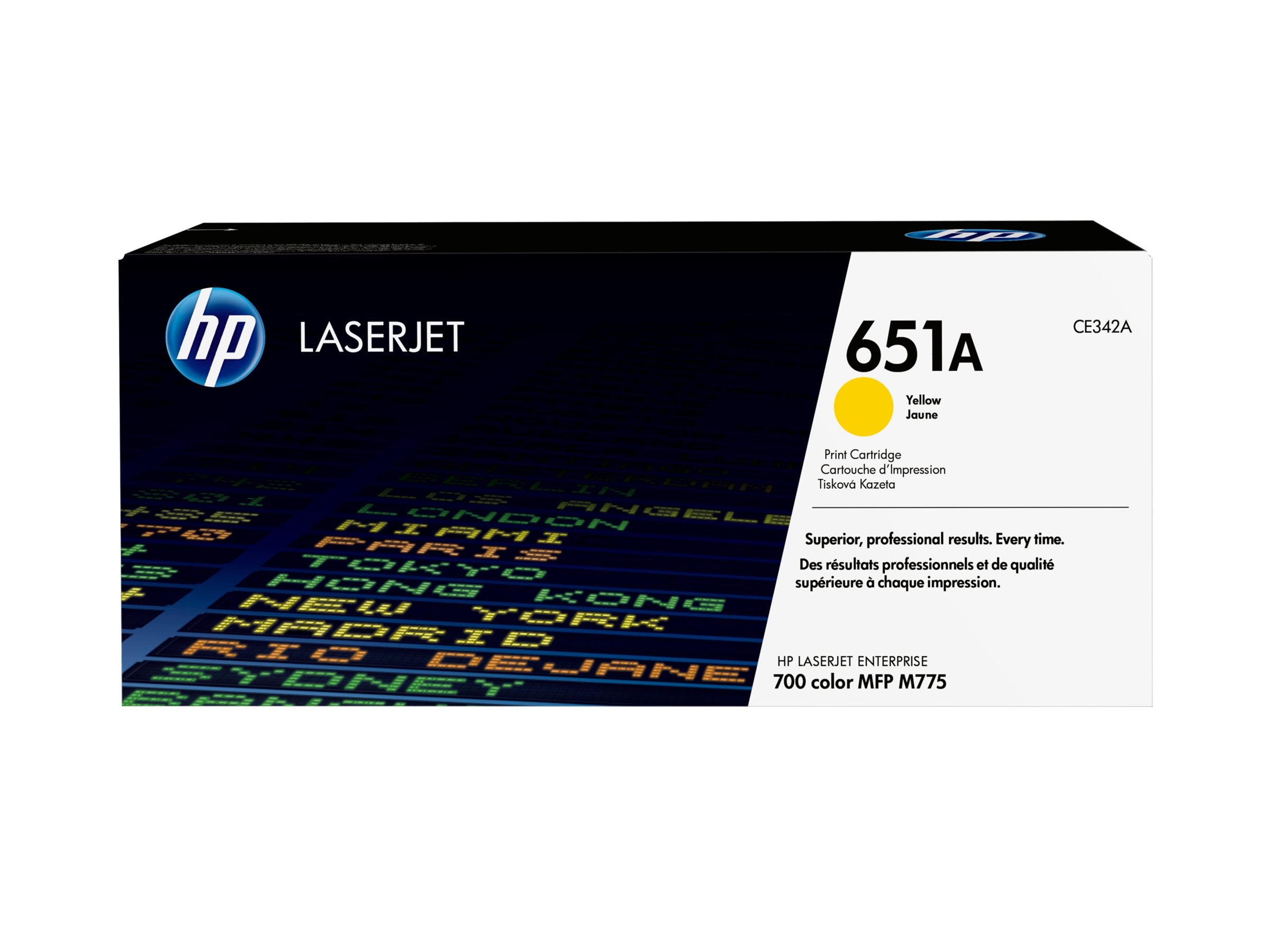 HP 651A Tonerpatrone CE342A gelb Vorderansicht