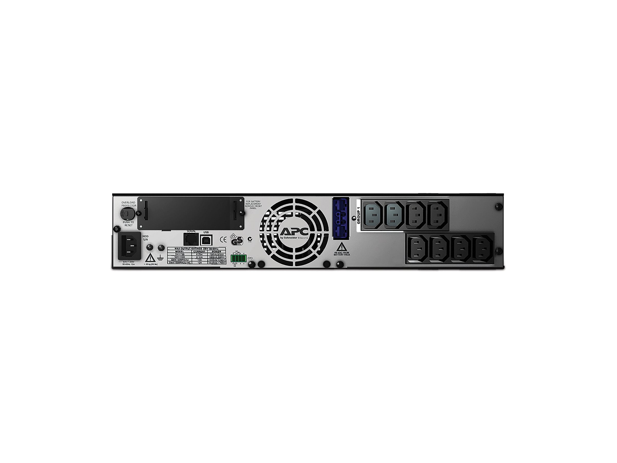 APC Smart-UPS X 750VA Tower/Rack UPS Rückansicht