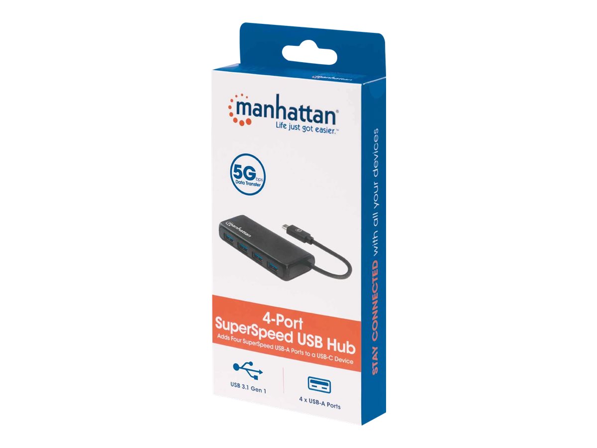 MANHATTAN 4-Port USB 3.2 Gen1 Hub Vorderansicht