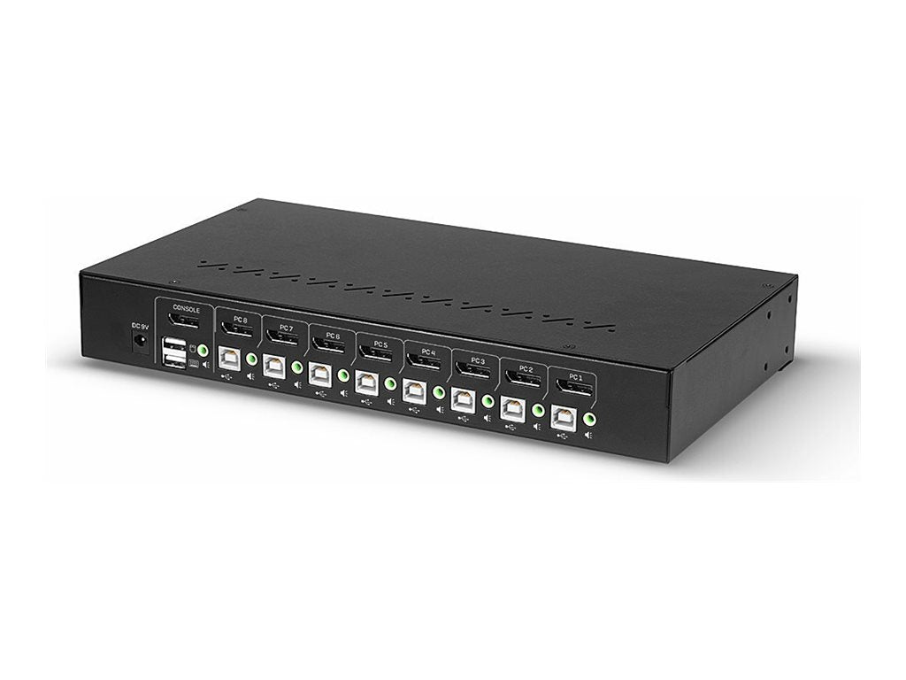LINDY 8 Port DisplayPort 1.2 KVM Switch Anschlussansicht