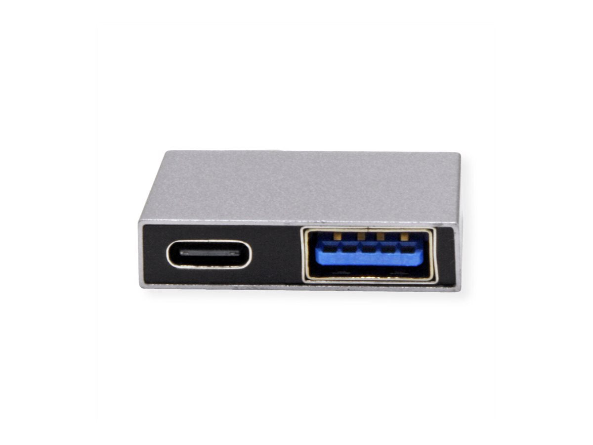 ROLINE USB 3.2 Gen 2 Adapter 2x USB Typ C - 1x Typ A Anschlussansicht