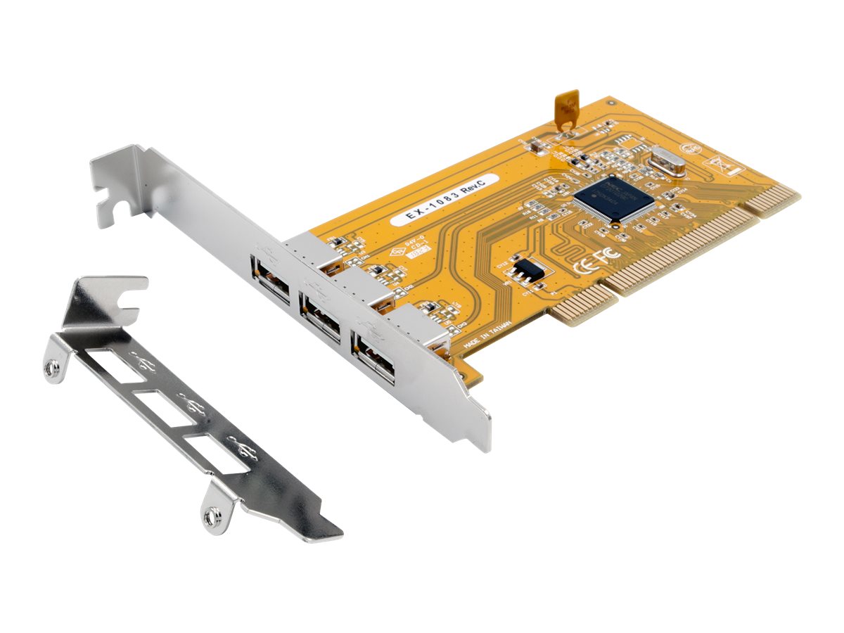 EXSYS EX-1083 USB 2.0 PCI Karte Vorderansicht