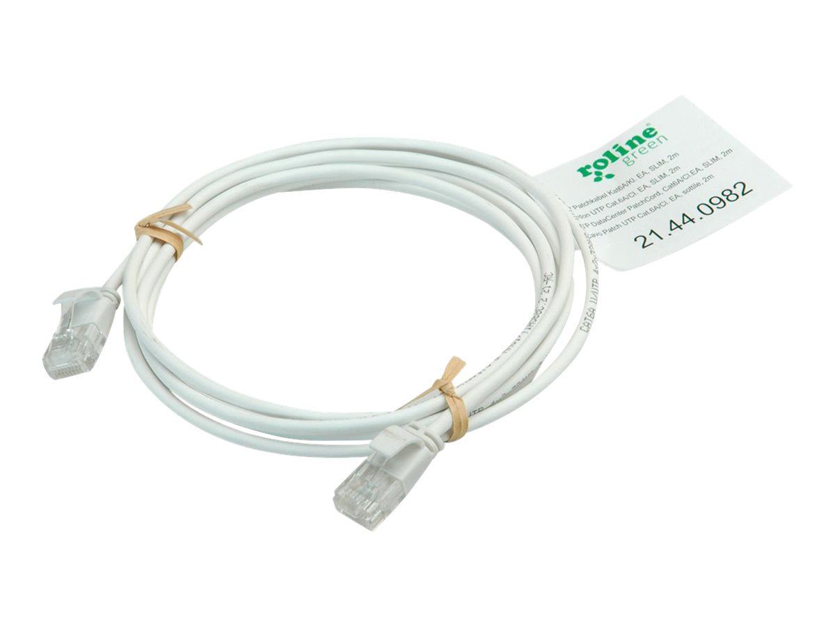 ROLINE GREEN UTP Patchkabel Kat.6A Class EA LSOH slim weiss 3m - Detailansicht