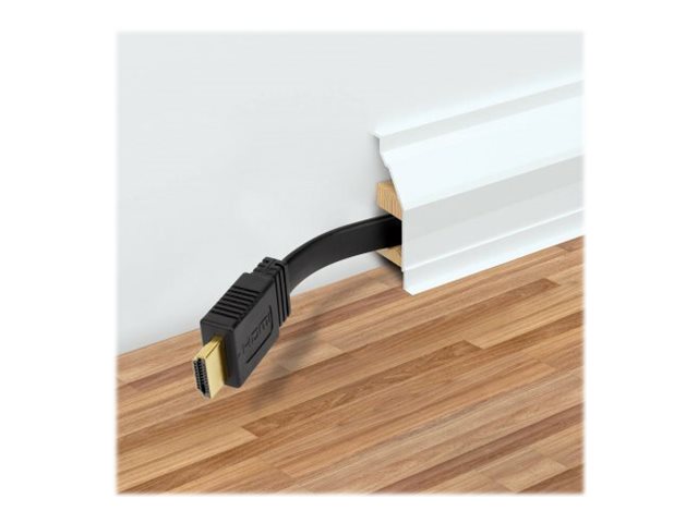 MANHATTAN Flaches High Speed HDMI-Kabel 10m - Kabelverlegung unter Teppich