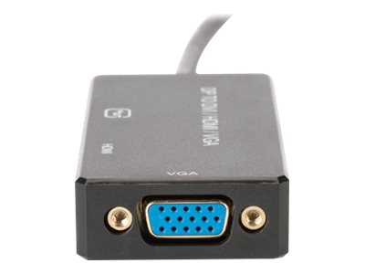DIGITUS DisplayPort Konverterkabel DP - HDMI+DVI+VGA 0,2m Anschlussansicht