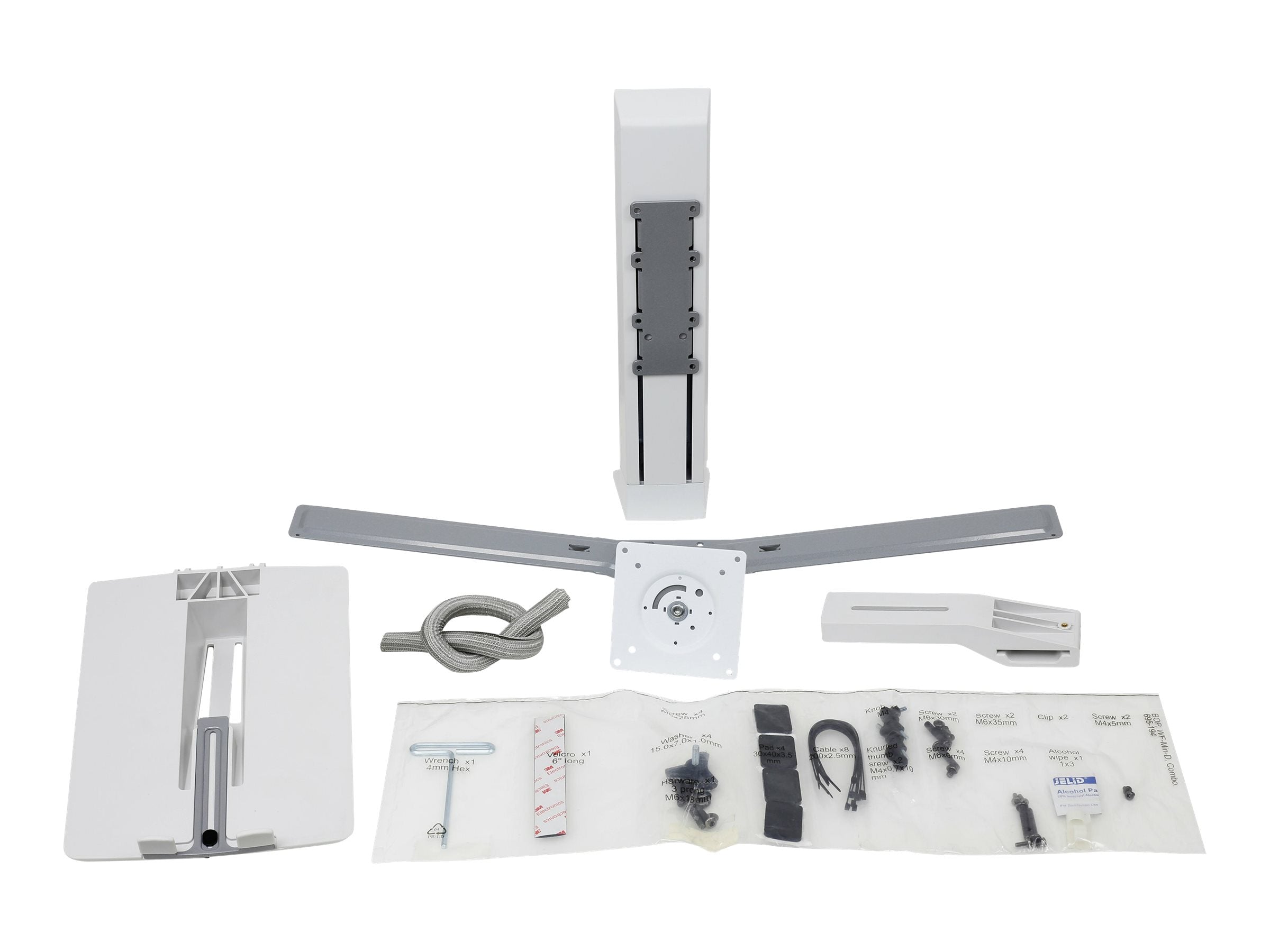 Vorderansicht des ERGOTRON WorkFit LCD + Laptop Kit weiss